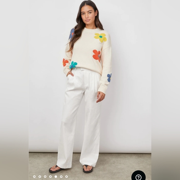 Rails Cream Sweater with Multicolor Floral Design - Picture 14 of 15